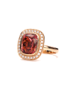 SLAETS Jewellery One-of-a-kind Orange Pink Tourmaline Halo Ring (watches)